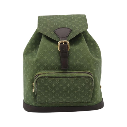 Louis Vuitton Vintage Montsouris Mini Lin, Khaki, Canvas, Backpack