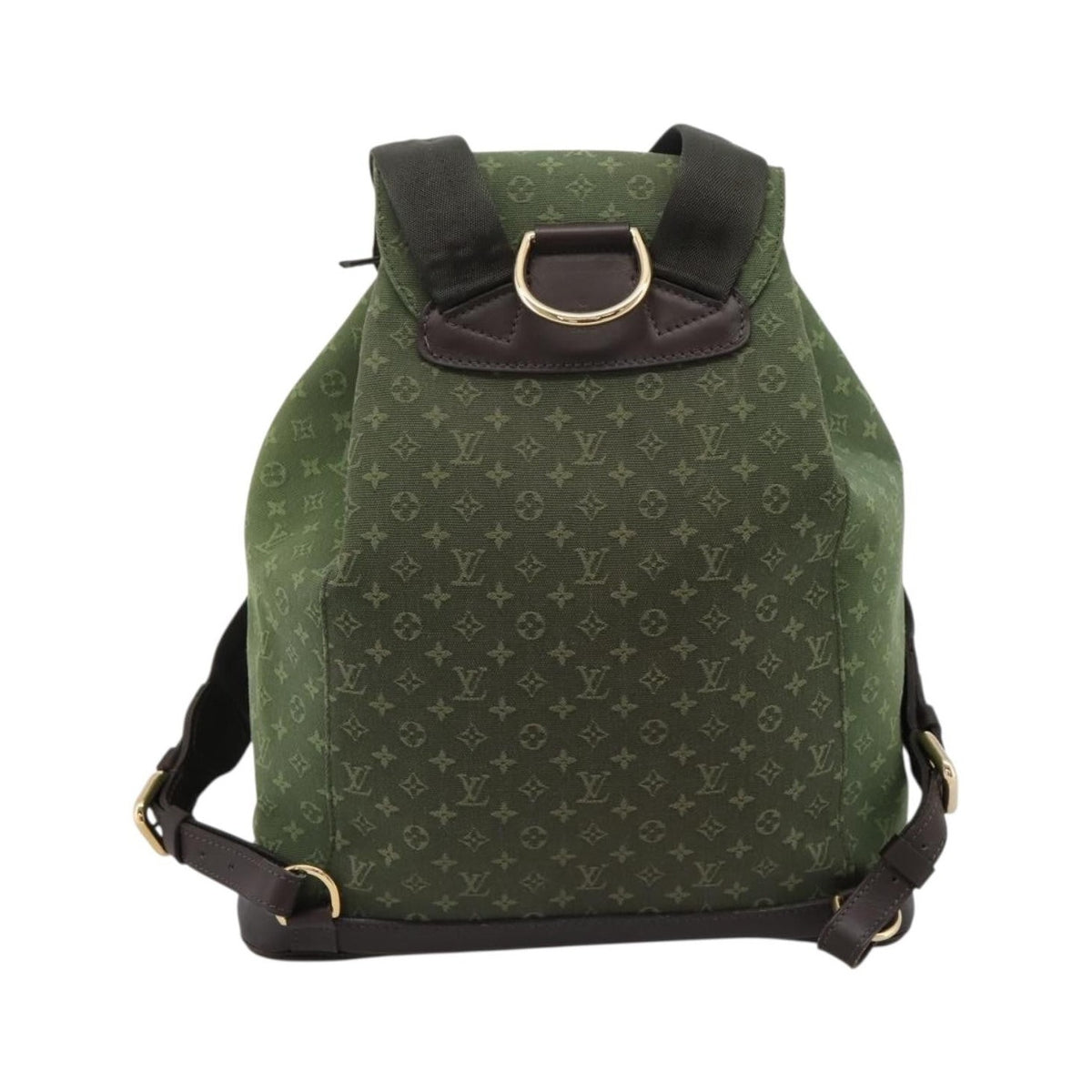 Louis Vuitton Vintage Montsouris Mini Lin, Khaki, Canvas, Backpack
