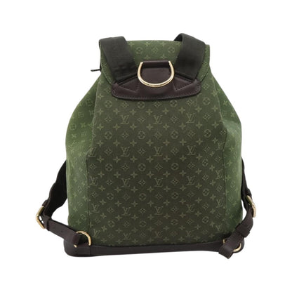 Louis Vuitton Vintage Montsouris Mini Lin, Khaki, Canvas, Backpack