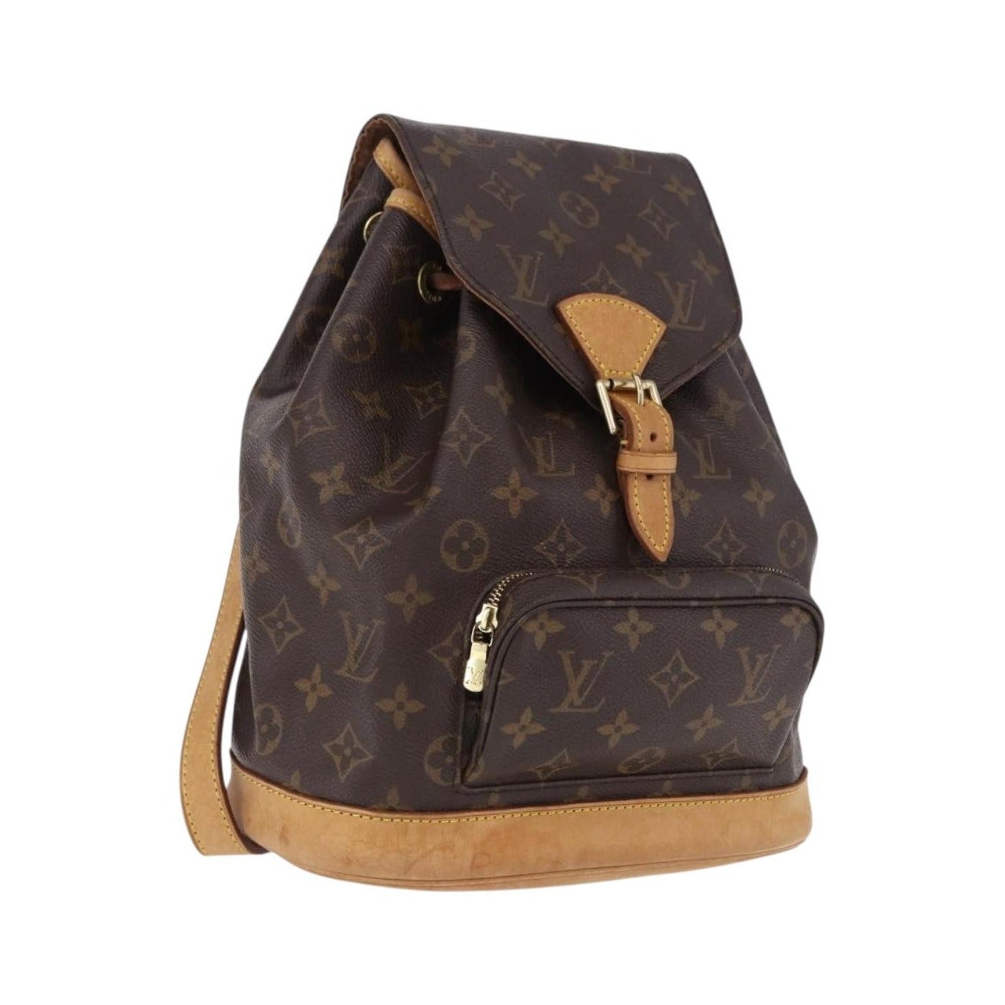 Louis Vuitton Vintage Montsouris Monogram Canvas, Brown, Canvas, Backpack