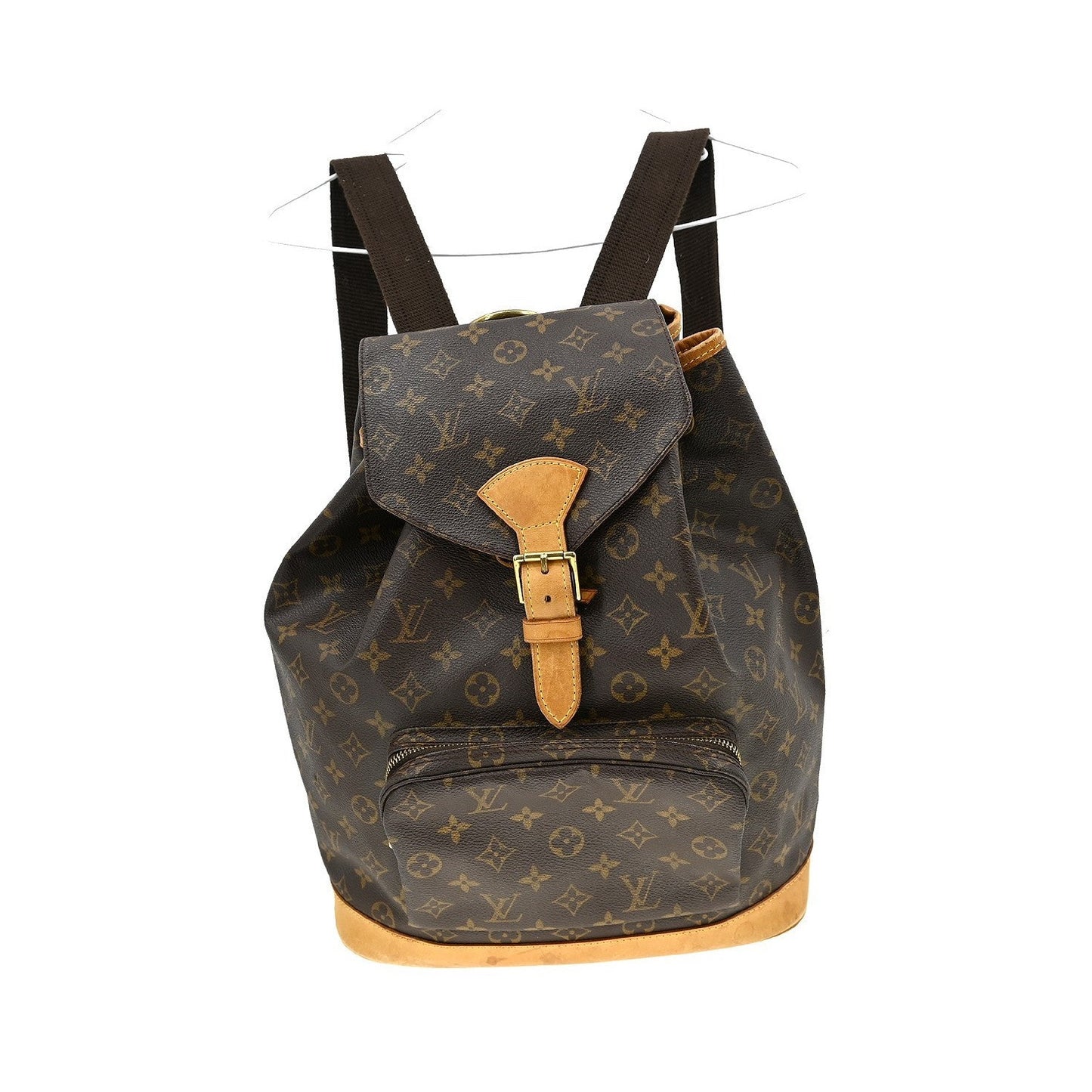 Louis Vuitton Vintage Montsouris Monogram Canvas, Brown, Canvas, Backpack