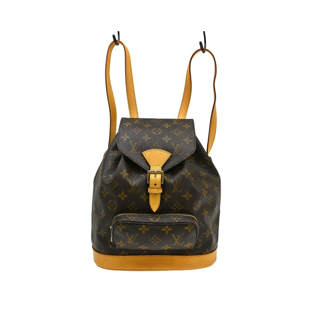 Louis Vuitton Vintage Montsouris Monogram Canvas, Brown, Canvas, Backpack