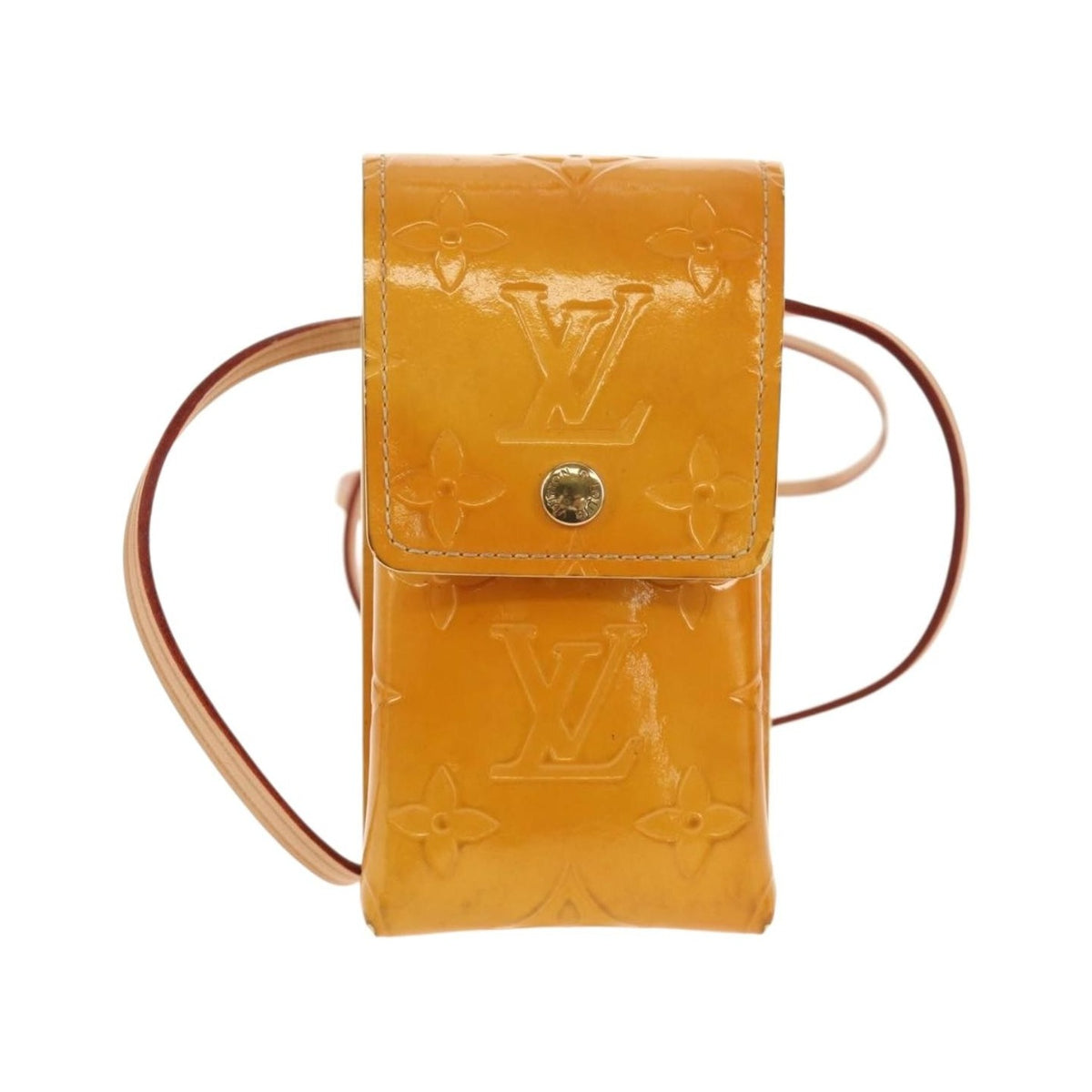 Louis Vuitton Walker Cigarette Case Holder Monogram Vernis, Yellow, Patent Leather, Toiletry Case