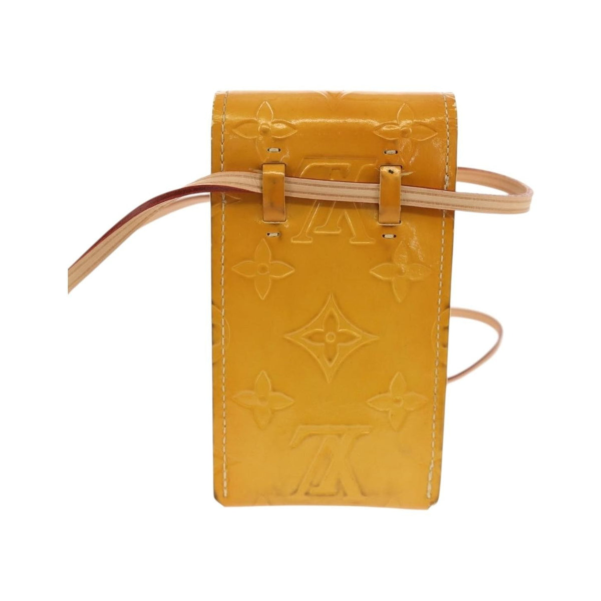 Louis Vuitton Walker Cigarette Case Holder Monogram Vernis, Yellow, Patent Leather, Toiletry Case