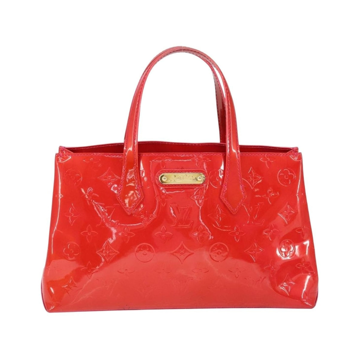 Louis Vuitton Wilshire Monogram Vernis, Pink, Patent Leather, Handbag