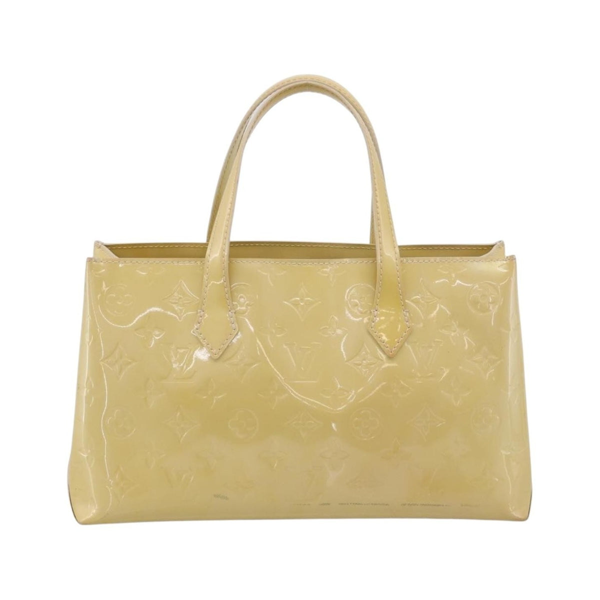 Louis Vuitton Wilshire Monogram Vernis, Yellow, Patent Leather, Handbag