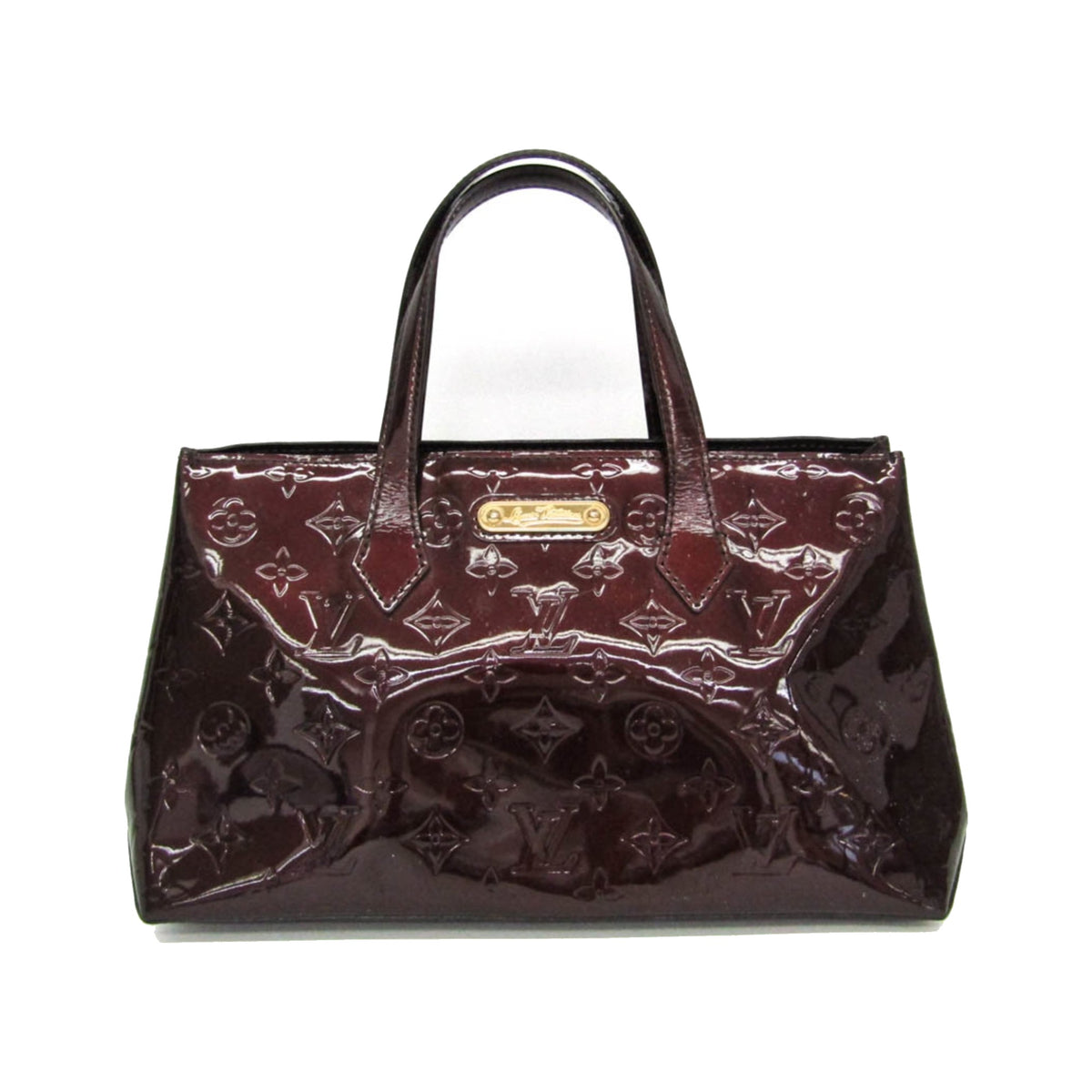 Louis Vuitton Wilshire Monogram Vernis, Burgundy, Patent Leather, Handbag