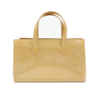 Louis Vuitton Wilshire Monogram Vernis, Beige, Patent Leather, Handbag