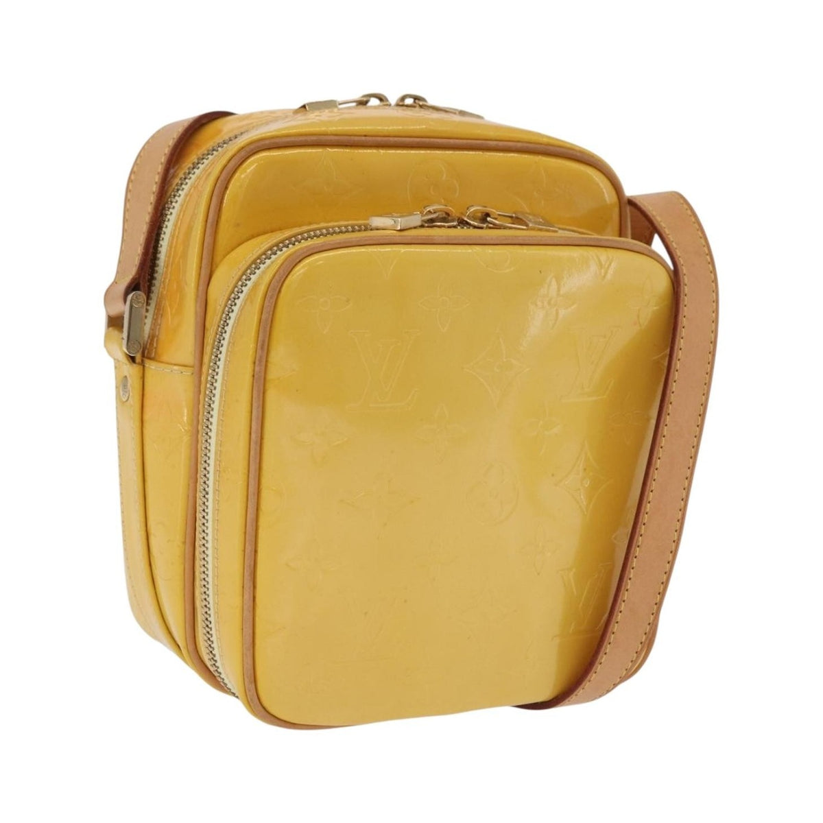 Louis Vuitton Wooster Monogram Vernis, Yellow, Patent Leather, Handbag