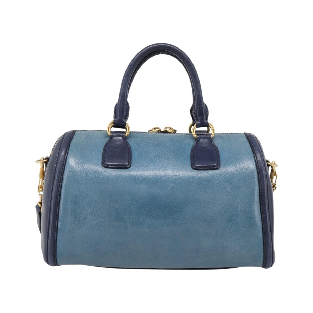 Miu Miu Beau Top Handle Leather, Navy, Leather, Handbag