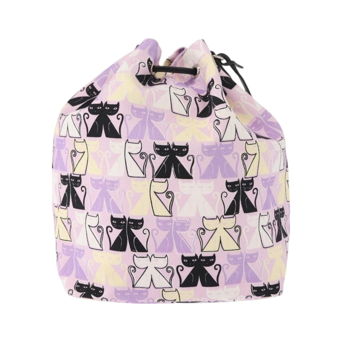 Miu Miu Drawstring Printed Canvas, Pink, Canvas, Clutch