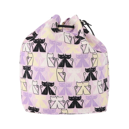 Miu Miu Drawstring Printed Canvas, Pink, Canvas, Clutch