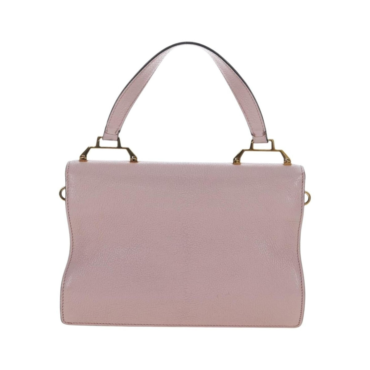 Miu Miu Logo Flap Leather, Pink, Leather, Crossbody Bag