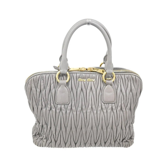 Miu Miu Madras Bowler Matelasse Leather, Purple, Leather, Handbag