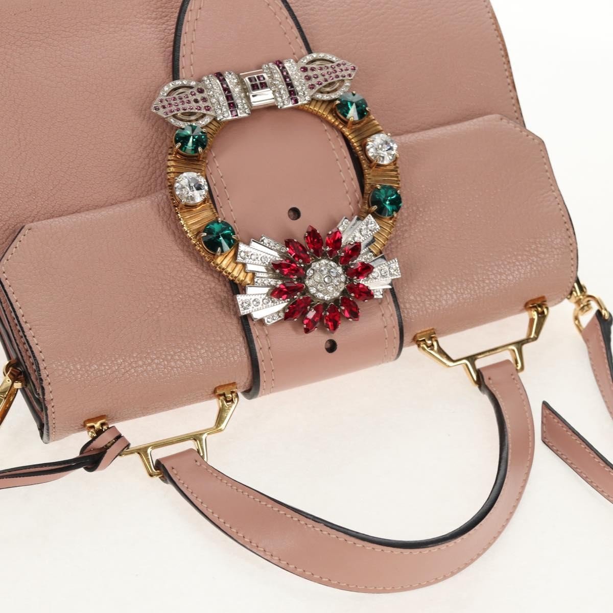 Miu Miu Madras Crystal Buckle Shoulder Bag - Brandsamsara