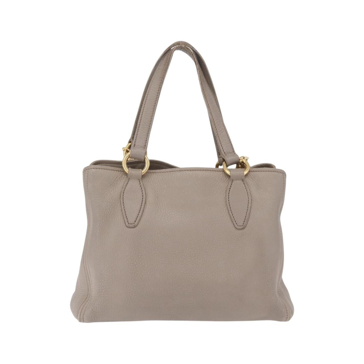 Miu Miu Madras Leather, Gray, Leather, Shoulder Bag