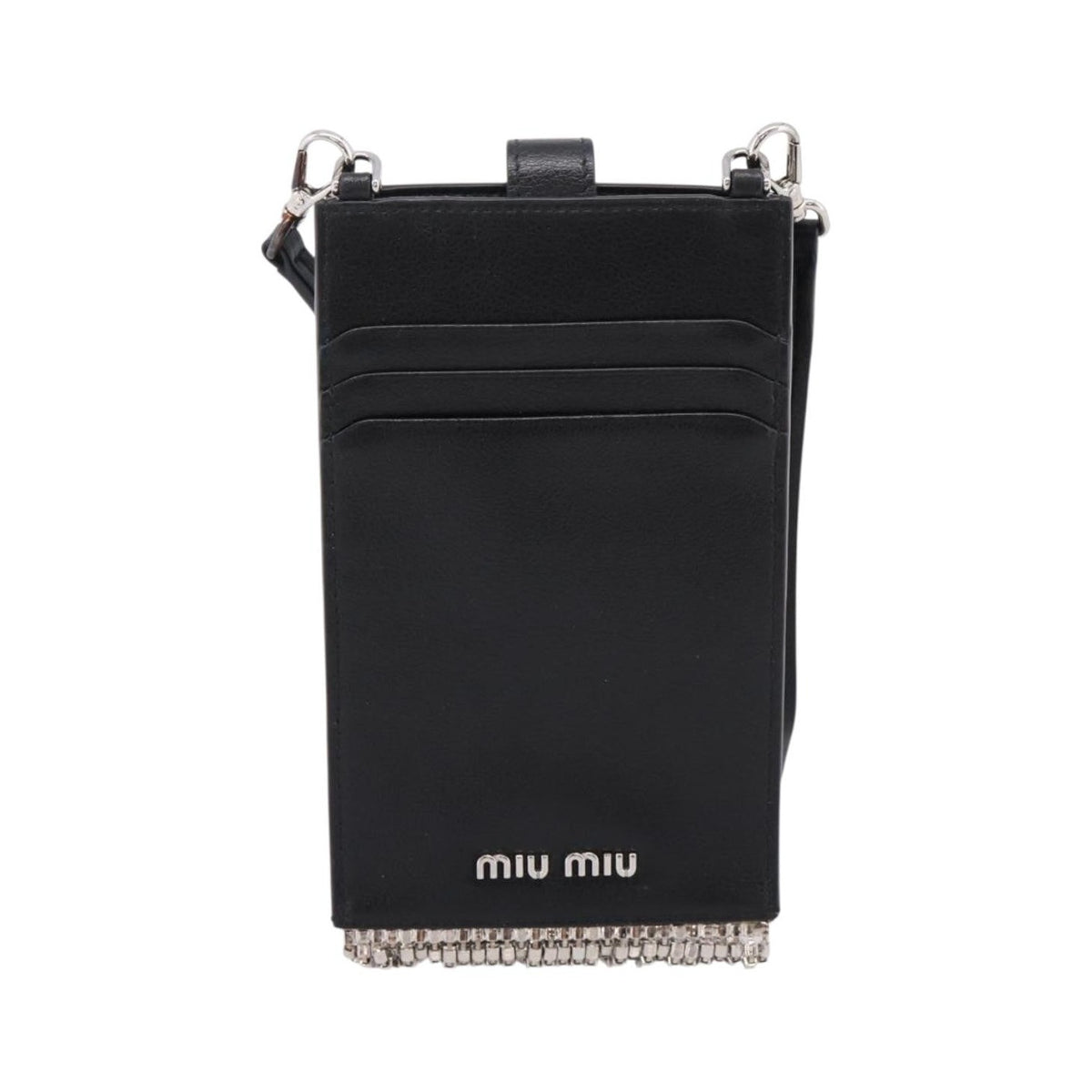 Miu Miu Shoulder Leather, Black, Leather, Shoulder Bag