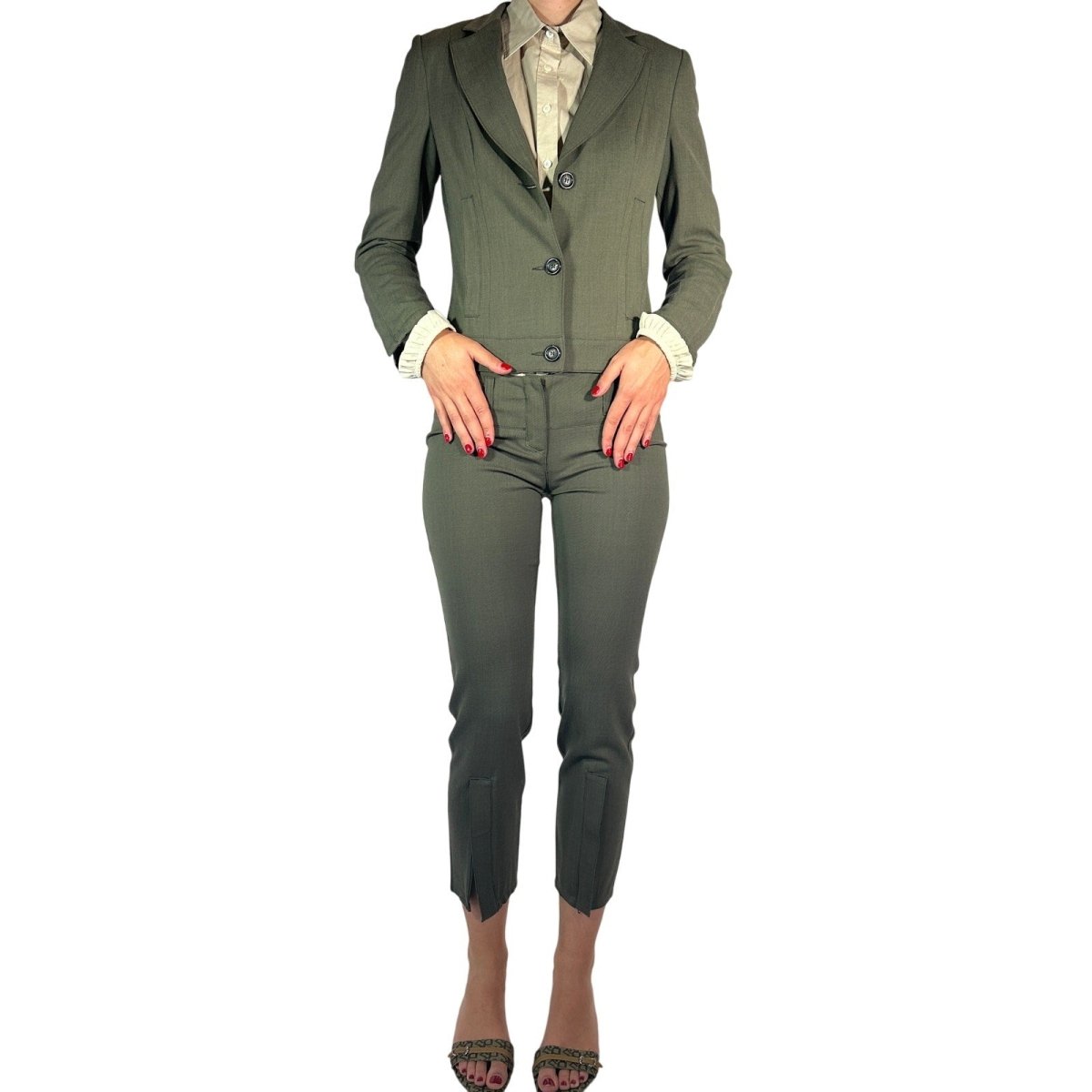 Moschino Stretch Wool 2 PC Suit Set - Brandsamsara
