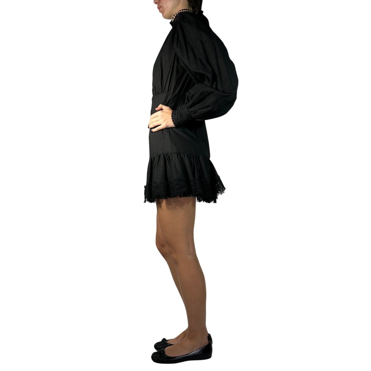 NWT WEILI ZHENG Mockneck Linen Dress - Brandsamsara