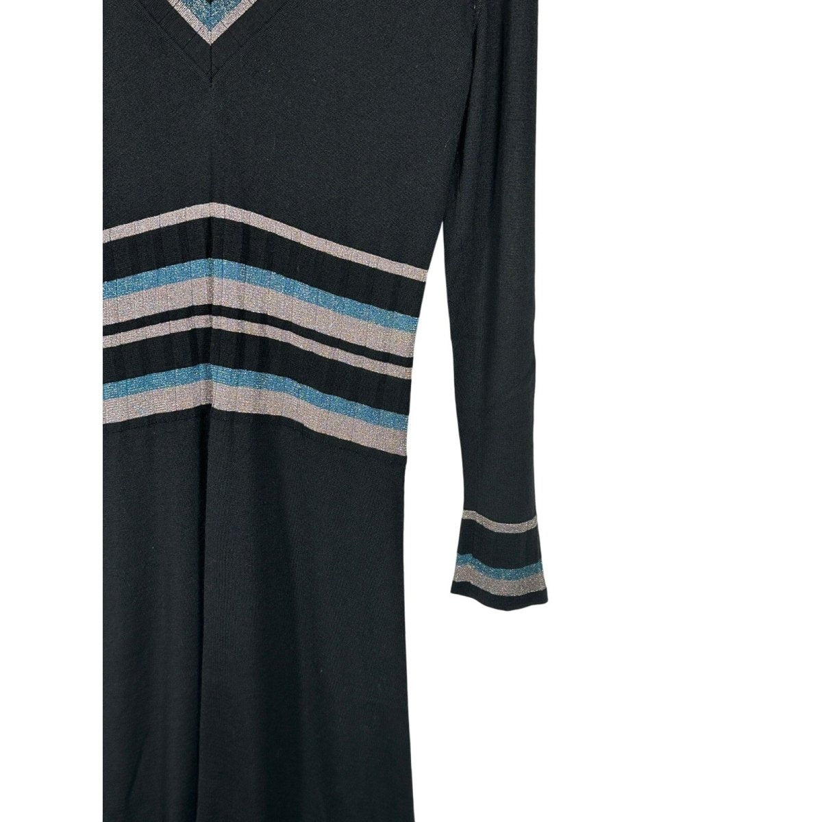 POLLINI V - Neck Sweater Dress Black - Brandsamsara