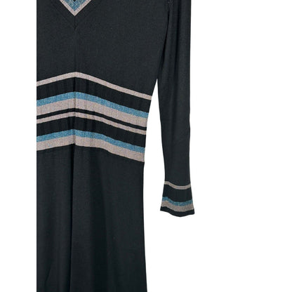 POLLINI V - Neck Sweater Dress Black - Brandsamsara