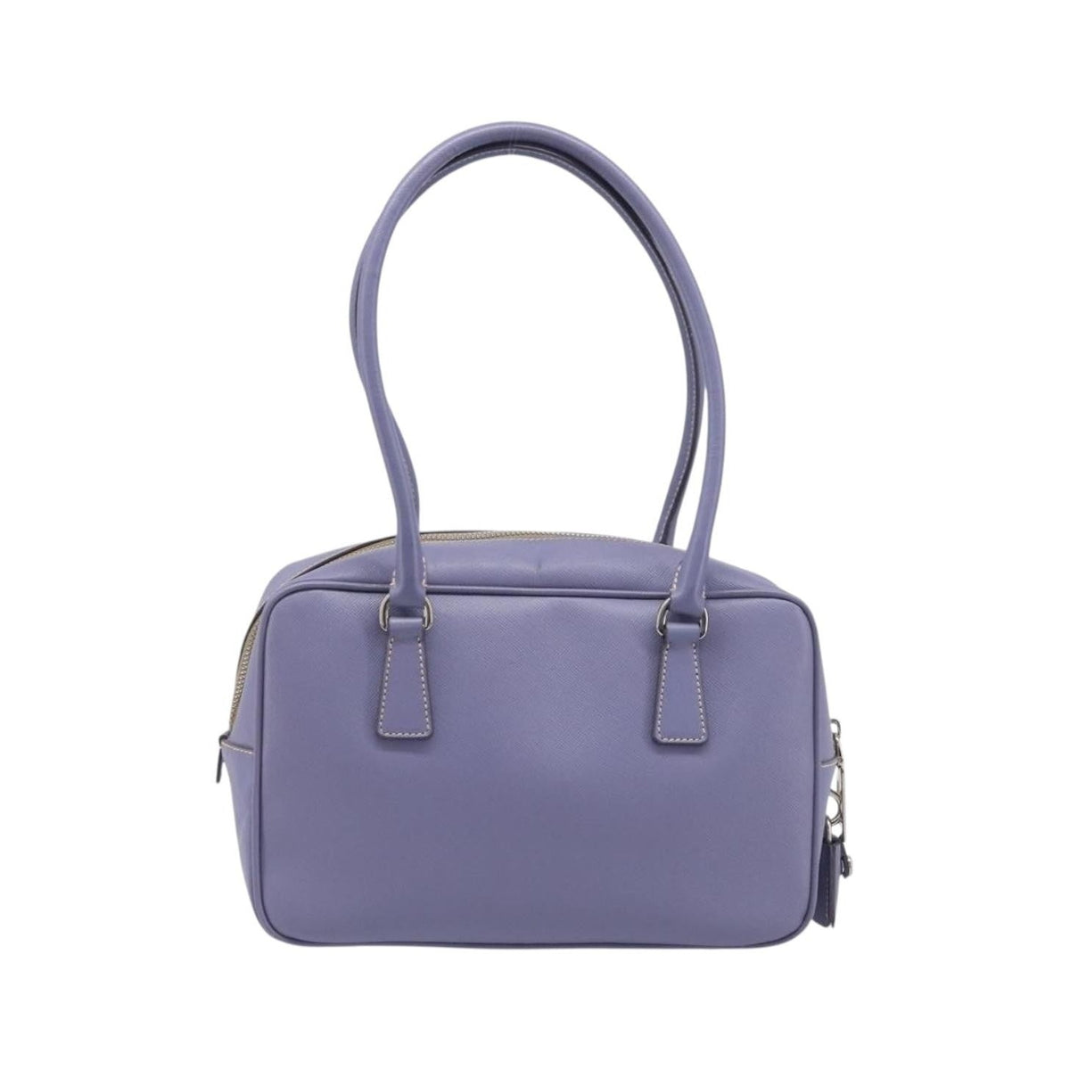Prada Bauletto Saffiano, Purple, Leather, Handbag
