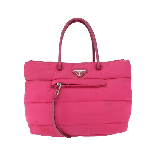 Prada Bomber Tessuto, Pink, Nylon, Tote Bag