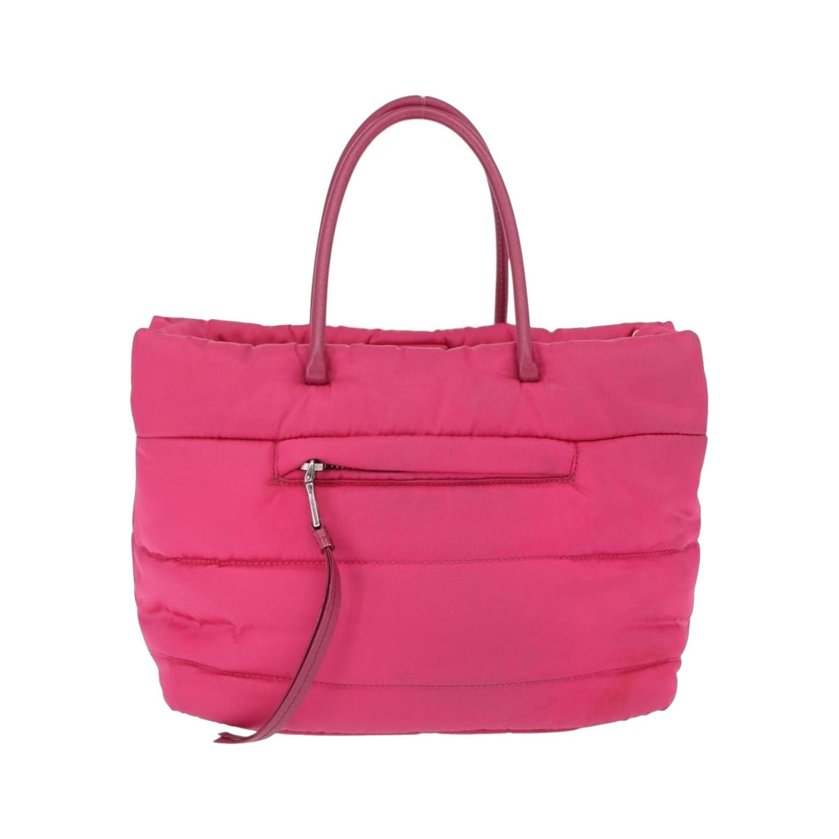 Prada Bomber Tessuto, Pink, Nylon, Tote Bag