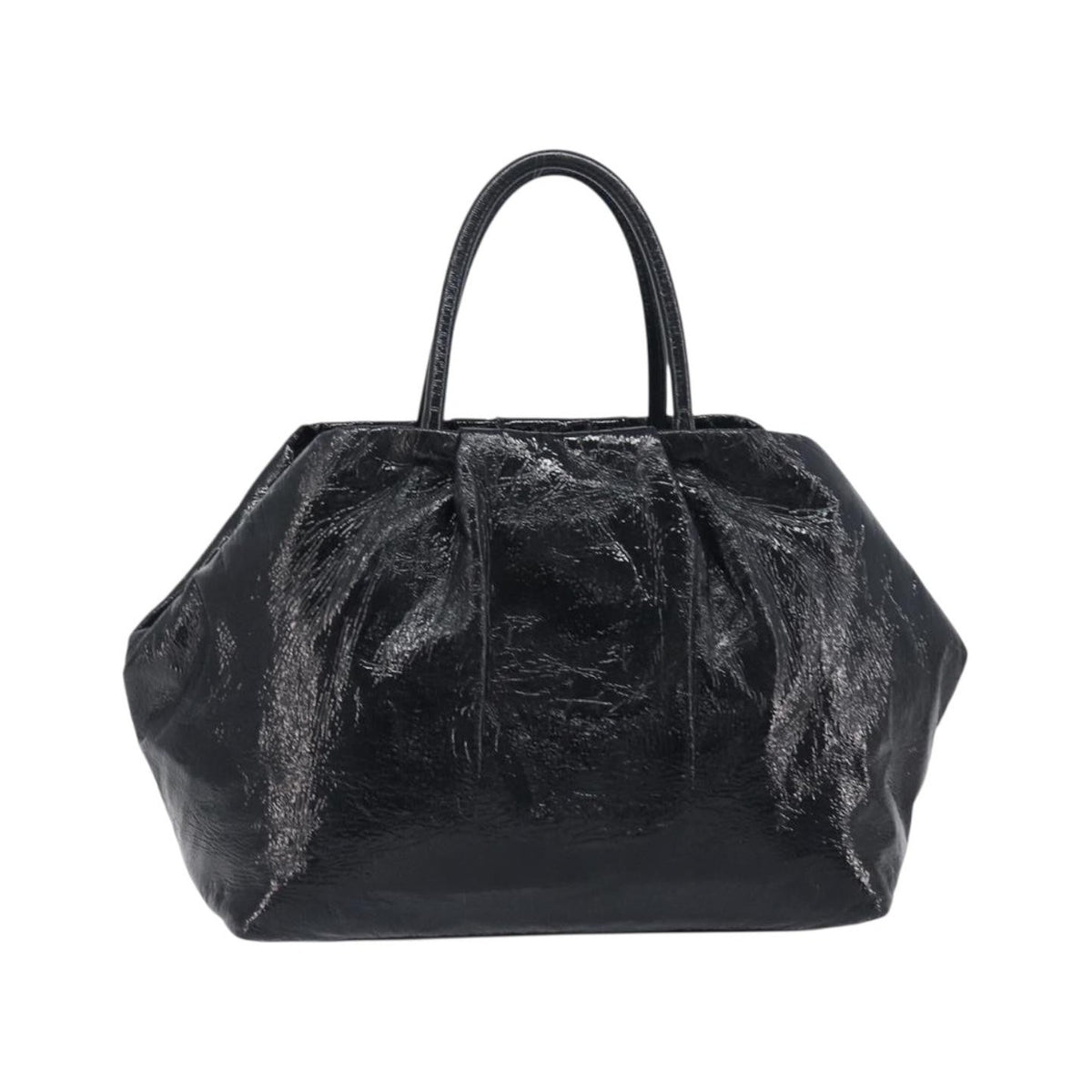 Prada Bow Top handle Patent leather, Black, Patent Leather, Handbag