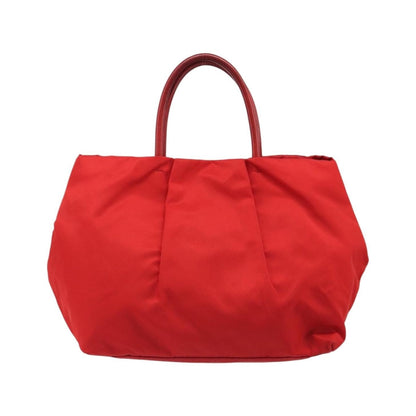 Prada Bow Tote Tessuto with Leather, Red, Nylon, Tote Bag