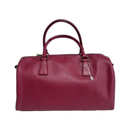 Prada Bowler Perforated Saffiano Leather, Pink, Leather, Handbag