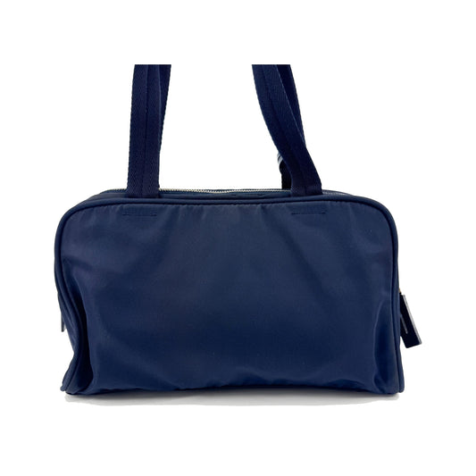 Prada Bowling Tessuto, Navy, Nylon, Shoulder Bag