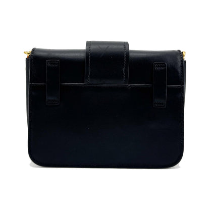 Prada Cahier Calf Hair with Leather, Black, Leather, Crossbody Bag