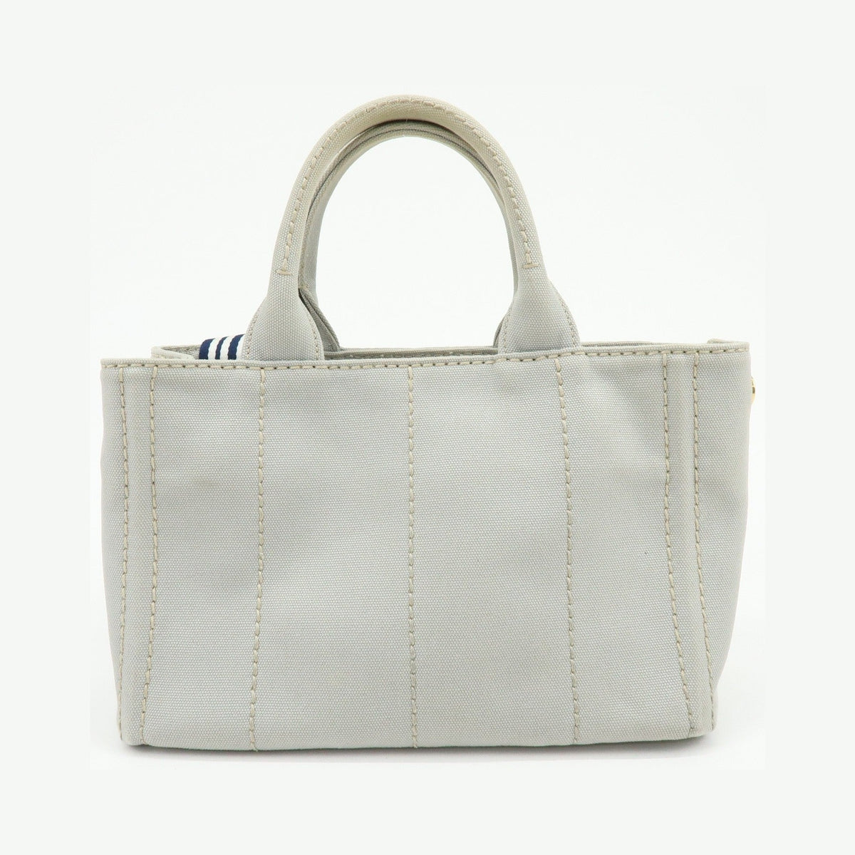 Prada Canapa Convertible Canvas, Gray, Canvas, Tote Bag