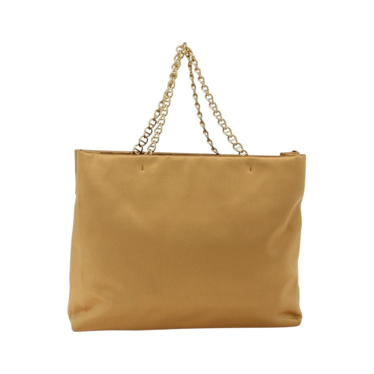 Prada Chain Satin, Gold, Satin, Shoulder Bag
