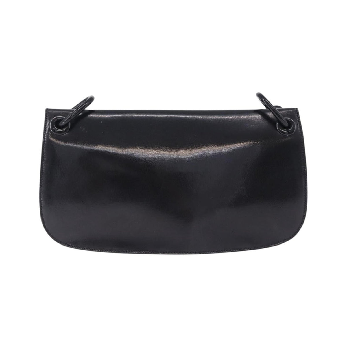 Prada Chain Shoulder Leather, Black, Leather, Shoulder Bag