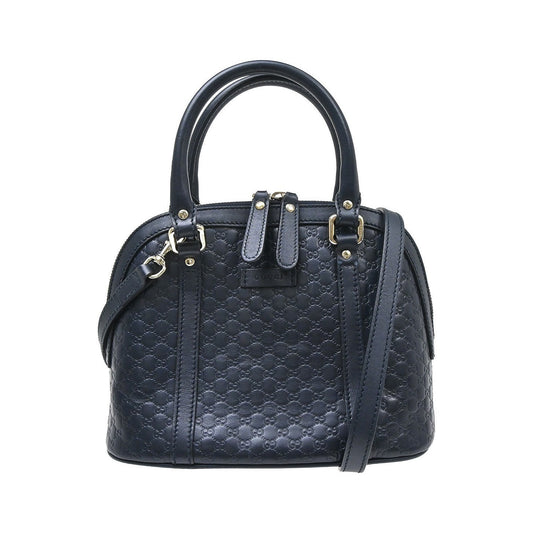 Prada Convertible Dome Satchel Tessuto with Leather, Navy, Leather, Handbag