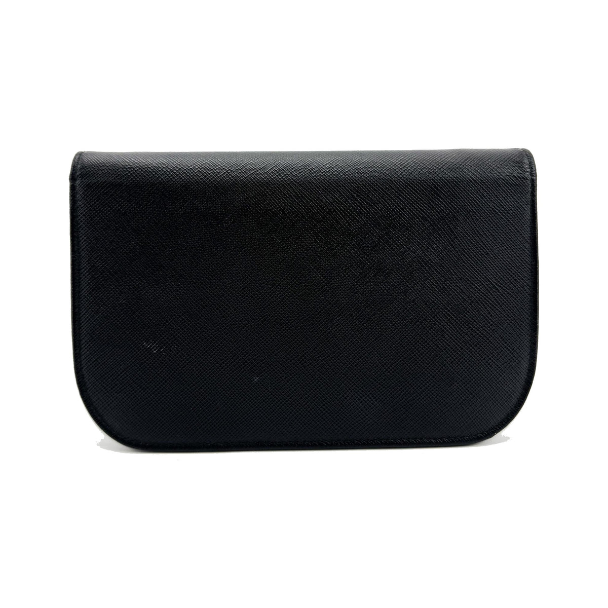 Prada Convertible Flap Clutch Saffiano Leather, Black, Leather, Clutch
