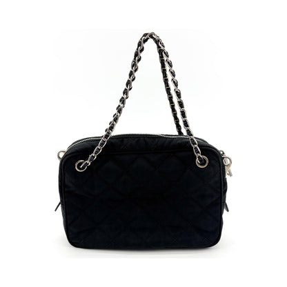 Prada Convertible Quilted Tessuto, Black, Nylon, Shoulder Bag