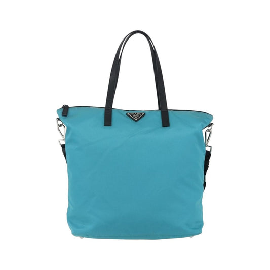 Prada Convertible Zip Tessuto, Turquoise, Nylon, Tote Bag
