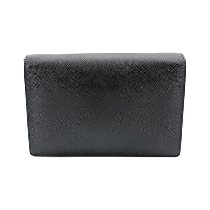 Prada Envelope Clutch Saffiano Leather, Black, Leather, Clutch