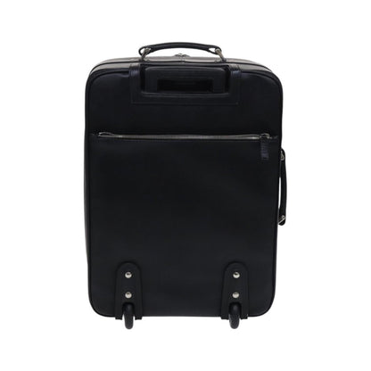 Prada Expandable Front Zip Boston Tessuto, Black, Leather, Travel Bag