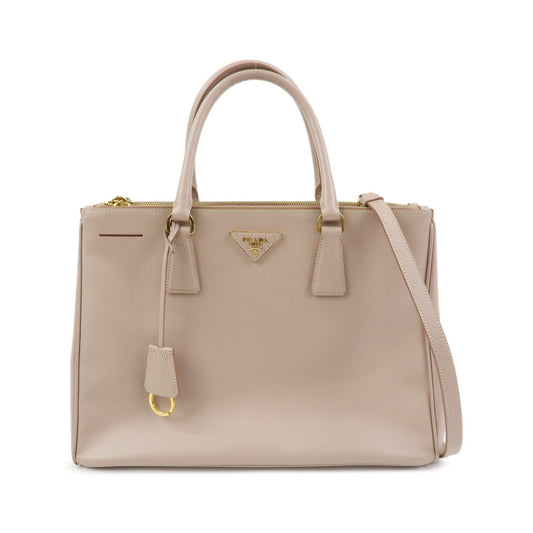 Prada Galliera Saffiano Leather with Applique, Pink, Leather, Handbag