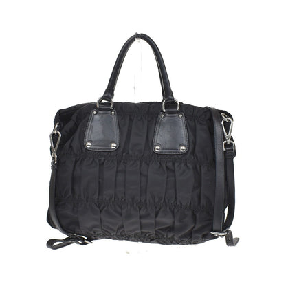 Prada Gaufre Shopping Tessuto, Black, Nylon, Tote Bag