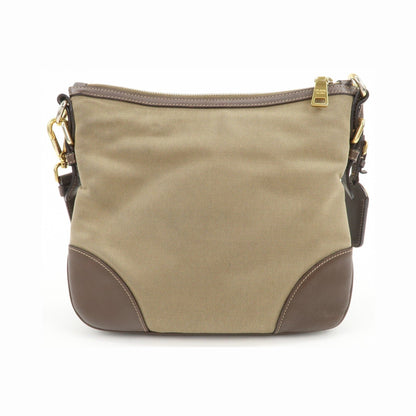 Prada Logo Canvas, Beige, Canvas, Tote Bag