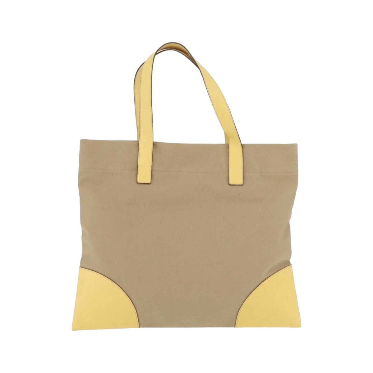 Prada Lux Convertible Open Tote Canvas and leather, Beige, Canvas, Tote Bag