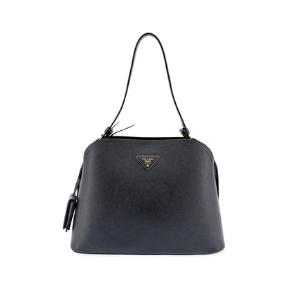 Prada Matinee Saffiano Leather, Black, Leather, Handbag