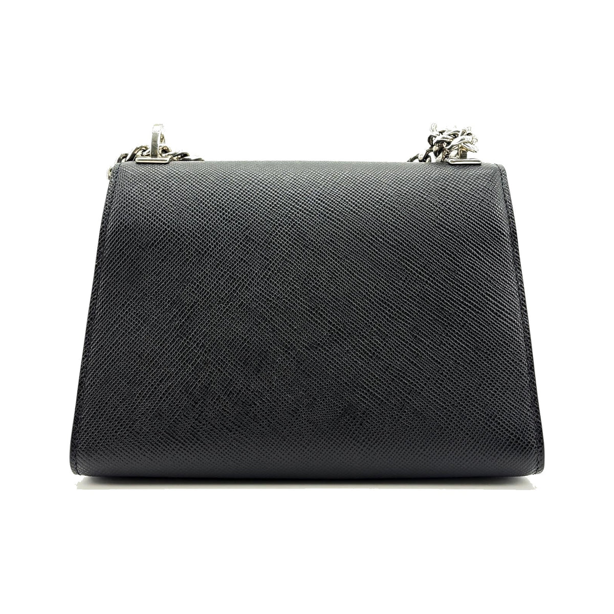 Prada Monochrome Saffiano Leather, Black, Leather, Tote Bag