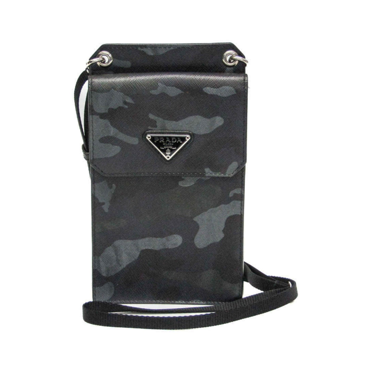 Prada Phone Holder Saffiano Leather, Multicolour, Leather, Crossbody Bag