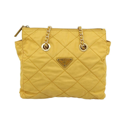 Prada Re-Edition 1995 Chain Quilted Re-Nylon, Yellow, Nylon, Tote Bag